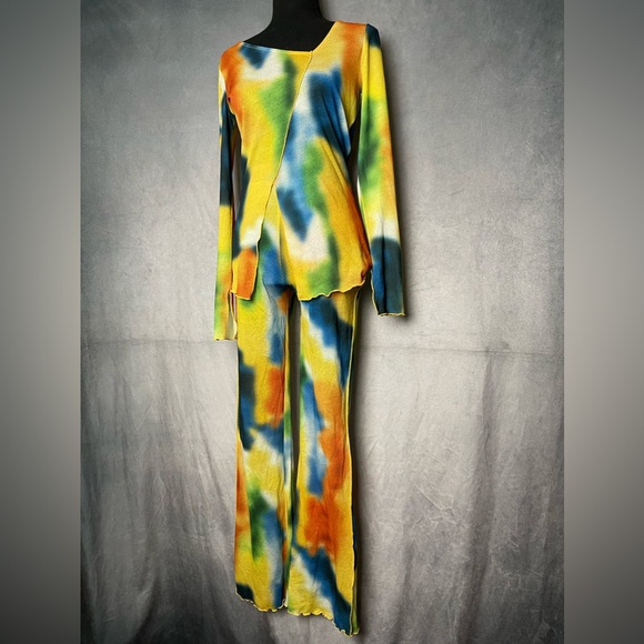 Abstract tie dye two piece set size xs - Picture 3 of 7